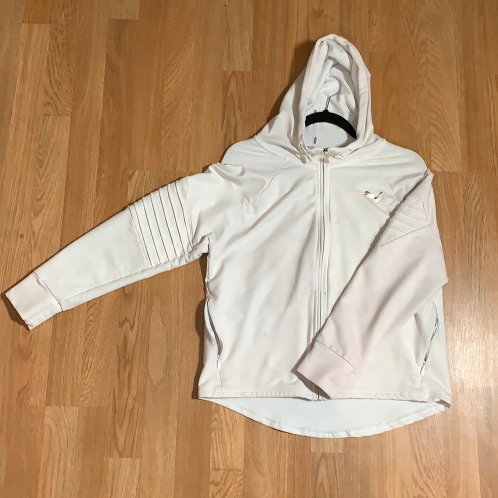 Ribbed Puma Zip Up Hoodie